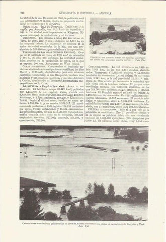 LAMINA ESPASA 35793: Inundaciones de 1965 en Austria
