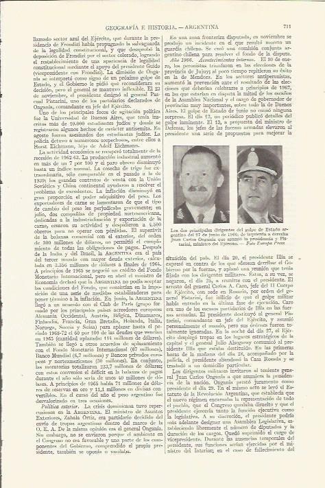 LAMINA ESPASA 35792: Juan Carlos Ongania y el ministro Pistarini