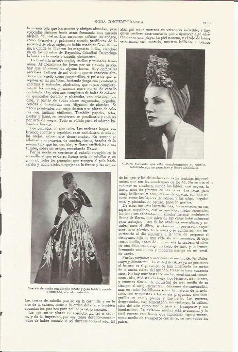 LAMINA ESPASA 35829: Vestido de noche y turbante, años 40