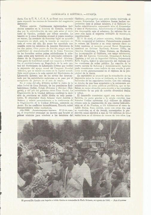 LAMINA ESPASA 35816: De Gaulle en Abdis Abeba en 1966