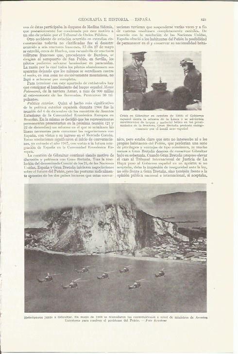 LAMINA ESPASA 35813: Helicopteros en Gibraltar
