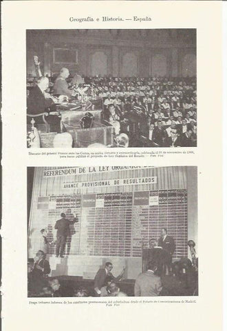 LAMINA ESPASA 35811: El general Franco en las Cortes en 1966