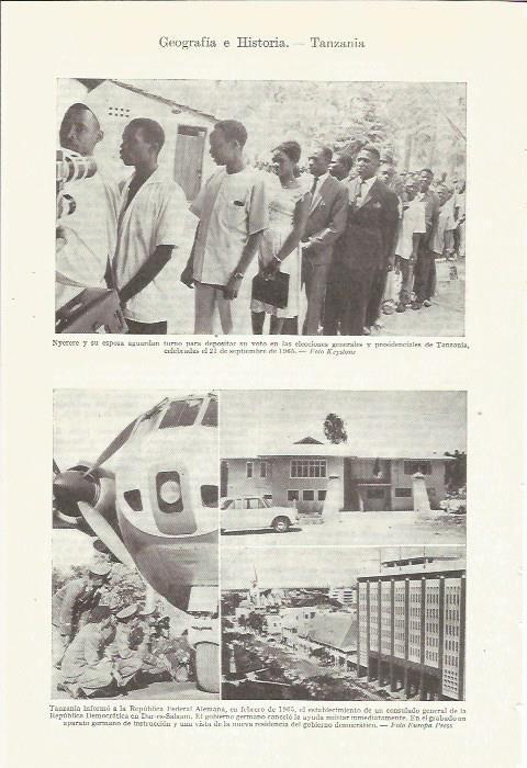 LAMINA ESPASA 35896: Elecciones en Tanzania en 1965