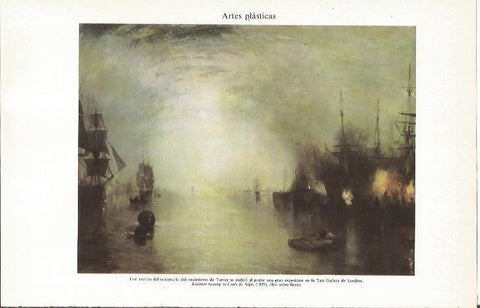 LAMINA ESPASA 35974: Keelmen heaving in Coats by night, por Turner