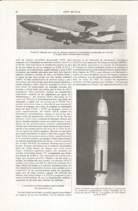 LAMINA ESPASA 35970: Boeing 707 y el SLBM tipo C-4