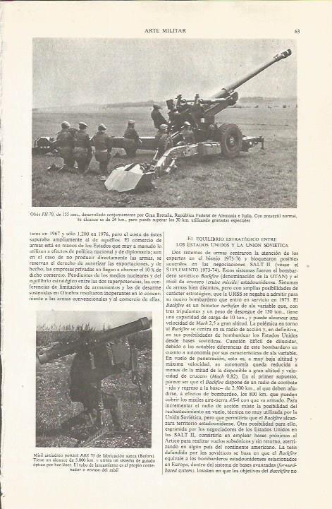 LAMINA ESPASA 35969: Obus FH-70 y misil portatil RBS 70