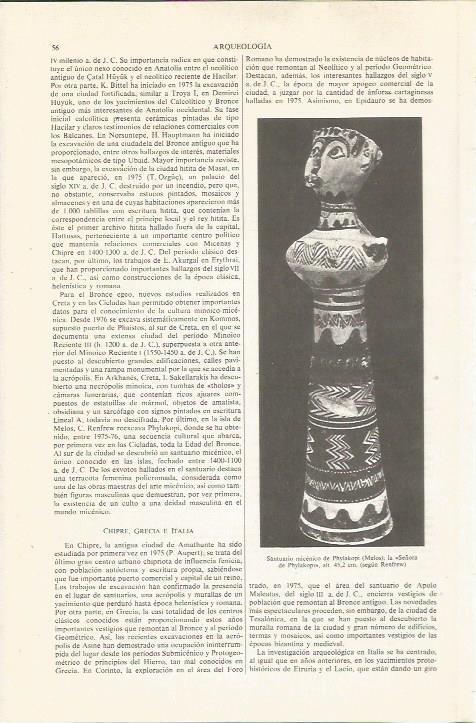 LAMINA ESPASA 35965: La Señora de Phylakopi de Melos, Grecia