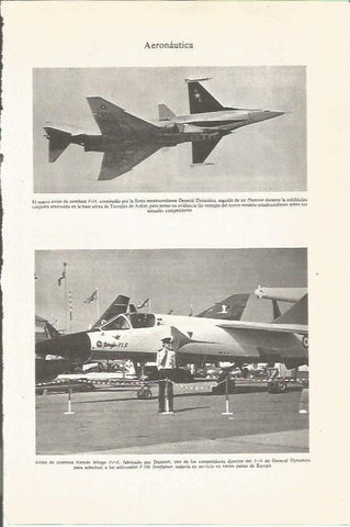 LAMINA ESPASA 35963: Aviones de combate F-16 y Mirage F-4-E