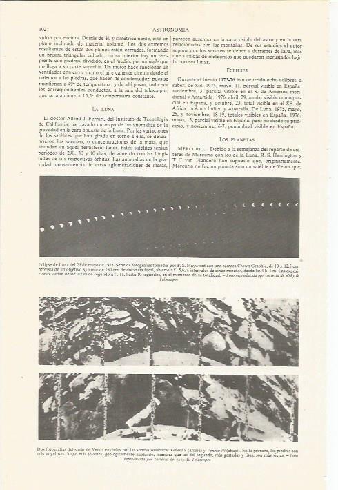 LAMINA ESPASA 35985: Eclipse de luna del 25 de mayo de 1975