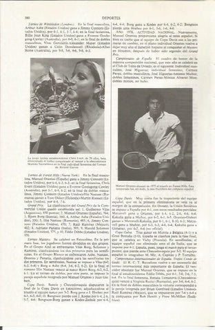 LAMINA ESPASA 36005: Los tenistas Chris Evert y Manuel Orantes