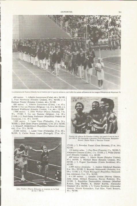 LAMINA ESPASA 36001: Desfile del equipo de Nueva Zxelanda en los Juegos Olimpicos de Montreal 76
