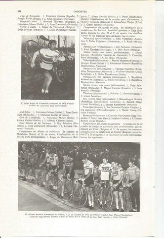 LAMINA ESPASA 35998: El ciclista Roger de Vlaerminck