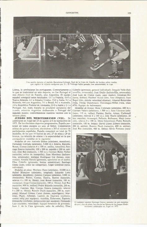 LAMINA ESPASA 36000: Partido Barcelona - Voltrega de hockey sobre patines 