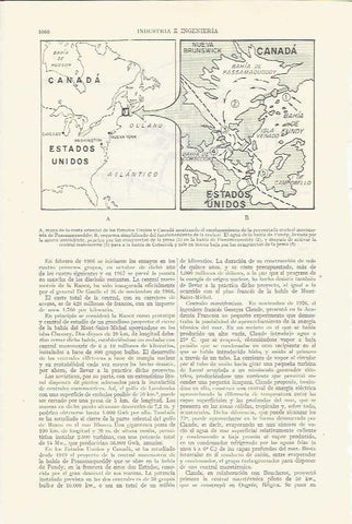 LAMINA ESPASA 35915: Mapa de la central de Passamaquoddy en Estados Unidos