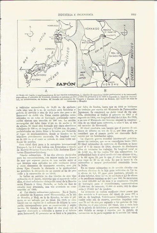 LAMINA ESPASA 35912: Mapa de tuneles subterraneos de Japon