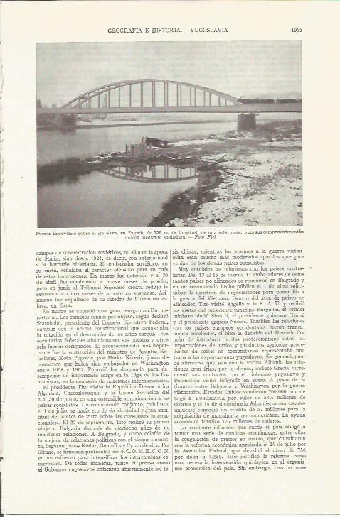 LAMINA ESPASA 35910: Puente ferroviario en Zagreb