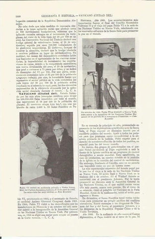 LAMINA ESPASA 35903: Pablo VI en Nueva York en 1965