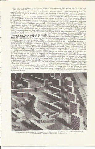 LAMINA ESPASA 35900: Maqueta de viviendas experimentales en Moscu