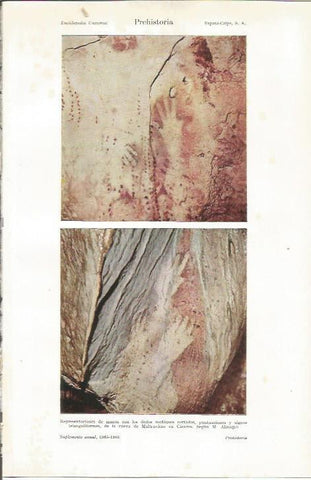 LAMINA ESPASA 35926: Pinturas de la cueva de Maltravieso, Caceres