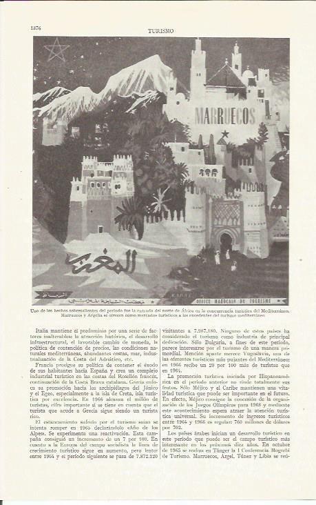 LAMINA ESPASA 35954: Cartel turistico de Marruecos