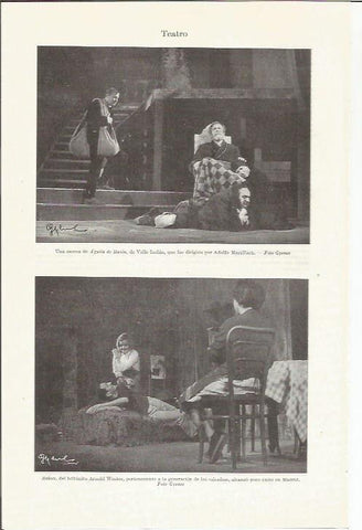 LAMINA ESPASA 35946: Teatro: escenas de Aguila de Mason de Valle Inclan y de Raices de A. Wesker