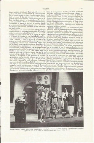 LAMINA ESPASA 35945: Escena de teatro Ronda de mort a Sirera de Salvador Espriu