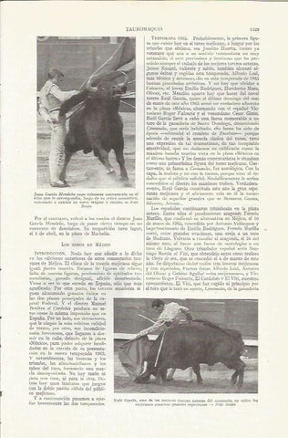 LAMINA ESPASA 35942: Los toreros Raul Garcia y Juan Garcia Mondeño