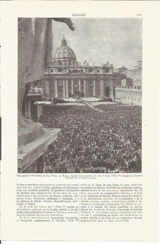 LAMINA ESPASA 35938: Clausula del Concilio Vaticano II en Roma