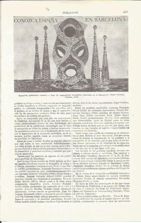 LAMINA ESPASA 35932: Cartel publicitario de Barcelona de 1964