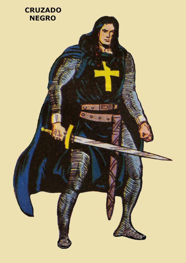 Poster DIN 4 numero 0186: Cruzado Negro de Manuel Gago, serie Clasicos Españoles