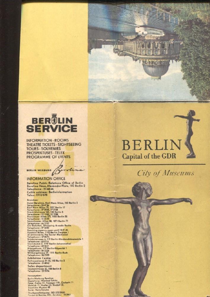 Folleto turistico de BERLIN capital of the GDR: city of Museums