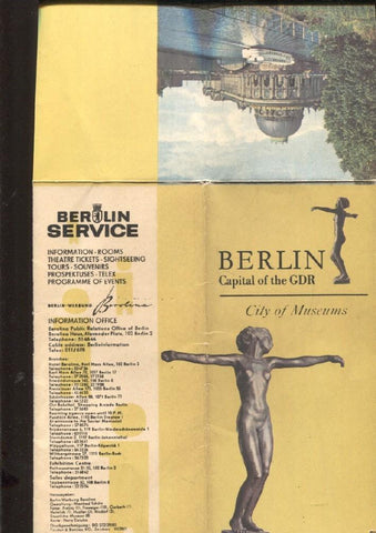 Folleto turistico de BERLIN capital of the GDR: city of Museums