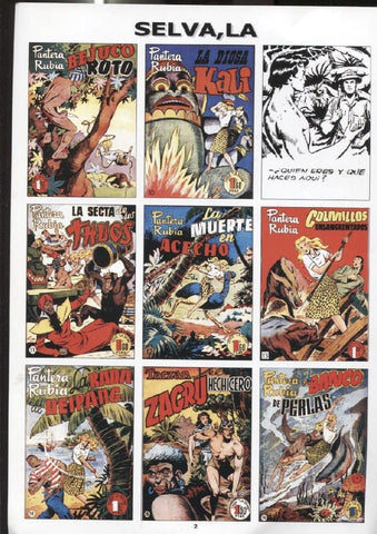 DIN 4 con montaje portadas de comic dedicados a La Selva, modelo 1