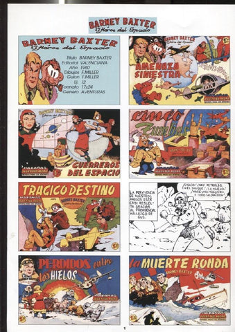 DIN 4 con montaje portadas del comic: Barney Baxter modelo 2
