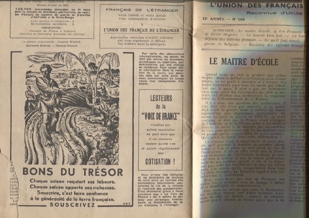 La voix de France numero 160 septembre 1942