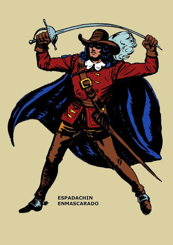 Poster DIN 4 numero 0273: Espadachin Enmascarado, serie Clasicos Españoles