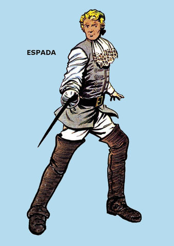 Poster DIN 4 numero 0274: Espada, serie Hacha y Espada, serie Clasicos Españoles