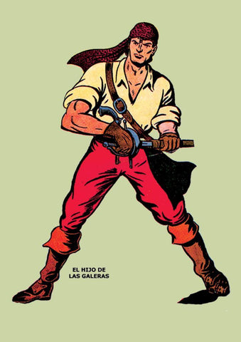 Poster DIN 4 numero 0282: El hijo de las galeras de Manuel Gago, serie Clasicos Españoles