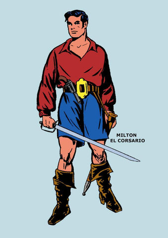 Poster DIN 4 numero 0297: Milton el corsario de Vaño, serie Clasicos Españoles