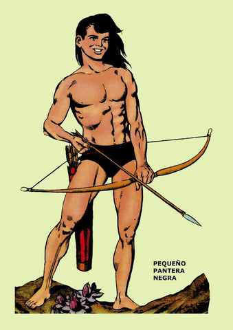 Poster DIN 4 numero 0299: Pequeño Pantera Negra de Miguel Quesada, serie Pantera Negra