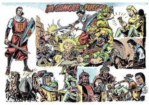 Poster DIN 4 numero 0319: El Capitan Trueno: A sangre y fuego