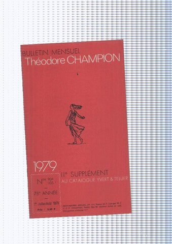Bulletin Mensuel Theodore Champion numero 904-905 de 1979