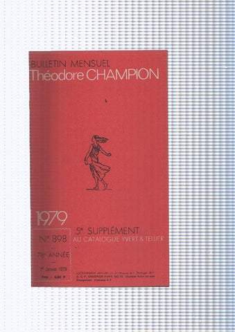 Bulletin Mensuel Theodore Champion numero 898 de 1979