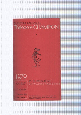 Bulletin Mensuel Theodore Champion numero 897 de 1979