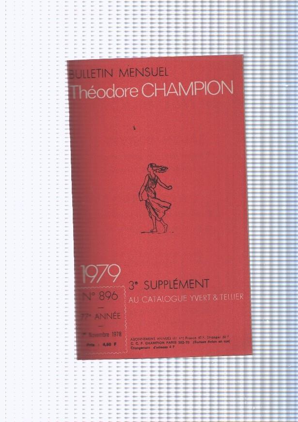 Bulletin Mensuel Theodore Champion numero 896 de 1979