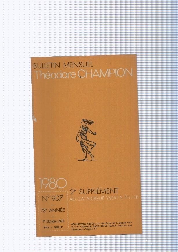Bulletin Mensuel Theodore Champion numero 907 de 1980