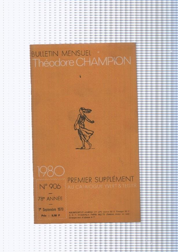 Bulletin Mensuel Theodore Champion numero 906 de 1980