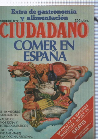 Ciudadano diciembre 1979. extra de gastronomia y alimentacion, Comer en 