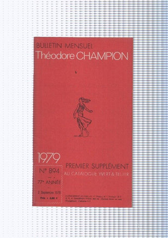 Bulletin Mensuel Theodore Champion numero 894 de 1978