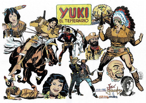 Poster DIN 4 numero 0326: Yuki el temerario, serie clasicos españoles, visto por Txomin
